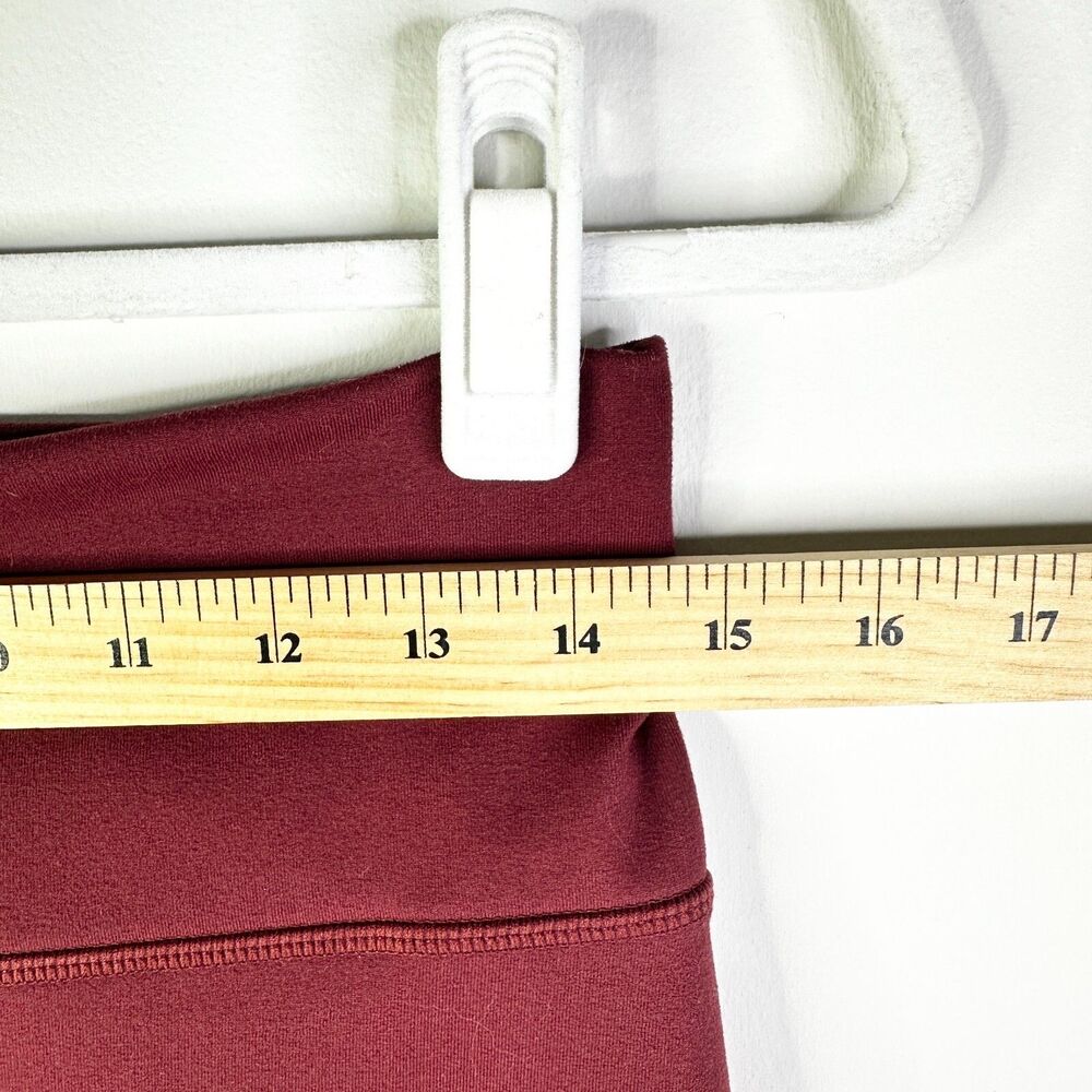 Fabletics Leggings Women L Maroon Pink Colorblock Powerhold Cropped Athleisure - Picture 5 of 8